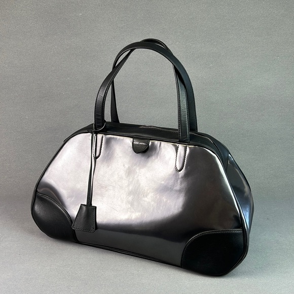 Marc jacobs top hanle leather bowling bag mirror finish 2012 runway collection - Picture 3 of 16